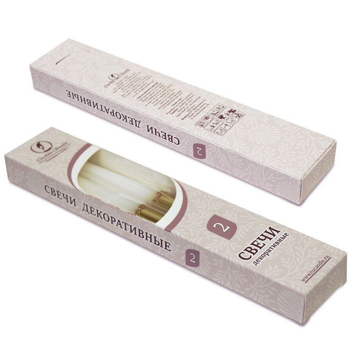 свеча античная 2 шт золотисто-белая