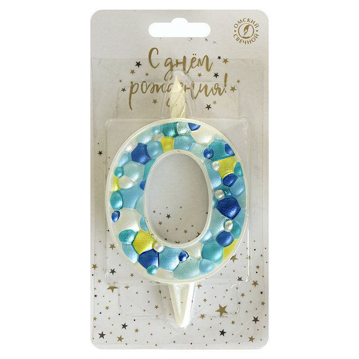 свеча тортовая 0 "Пузырьки" микс