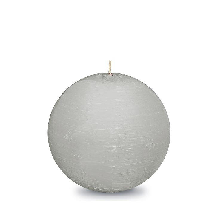 свеча шар d100 дымчато-голубой