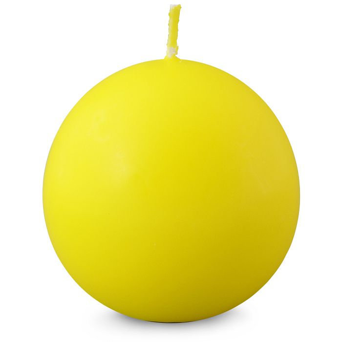 свеча шар 80 желтый