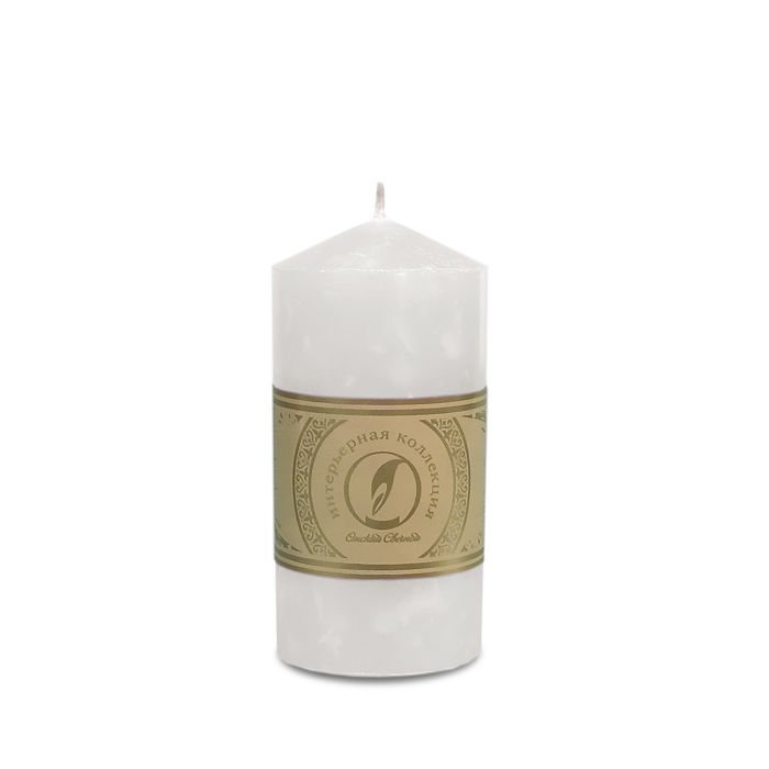 свеча цилиндр с конусом d70h127 белый