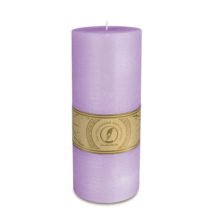 свеча цилиндр d100h255 сиреневый