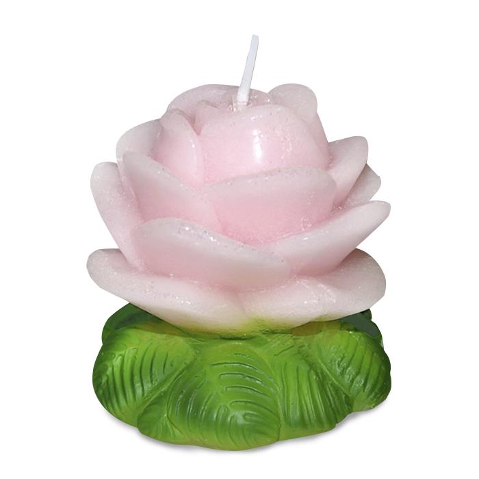 свеча мигающая  Роза малая ароматиз.