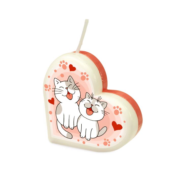 свечи сердце-котята