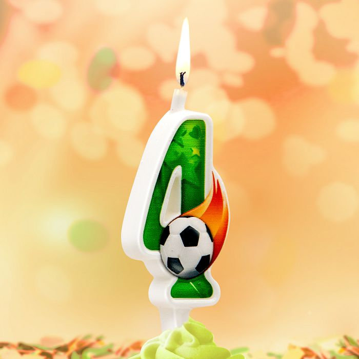 Свеча тортовая 4 "Футбольная"