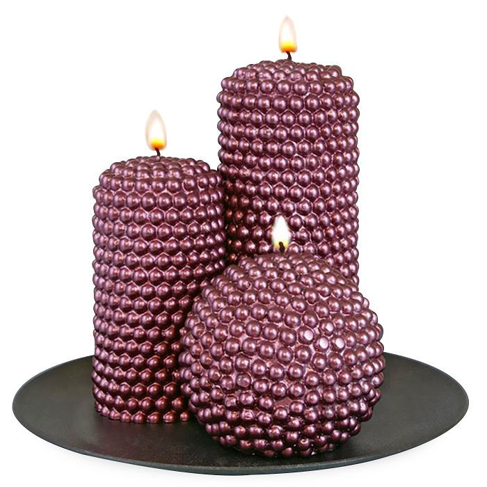 набор свечей "жемчужный" шоколад