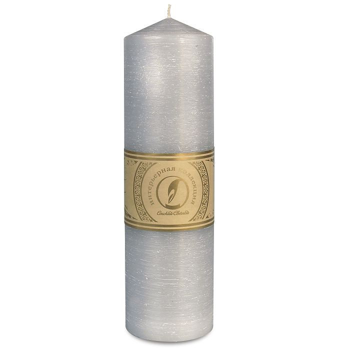 свеча цилиндр с конусом d70h250 дымчато-голубой