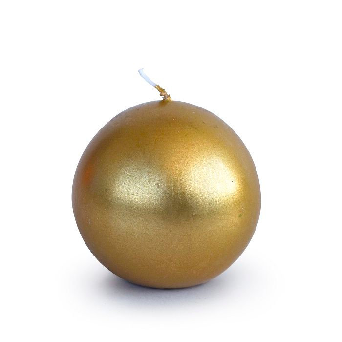 свеча шар 55 золотой