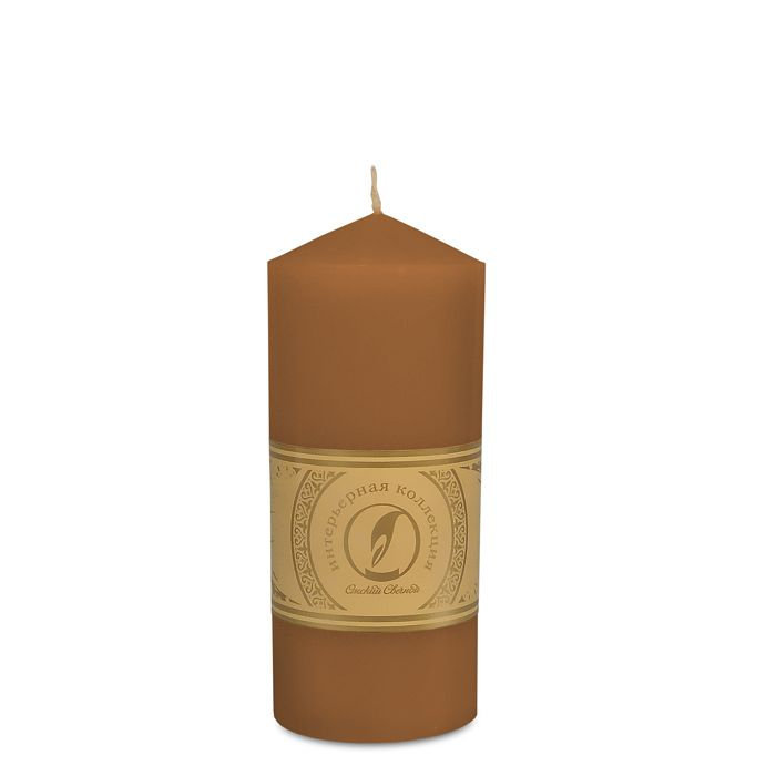 свеча цилиндр с конусом d70h155 коричневый