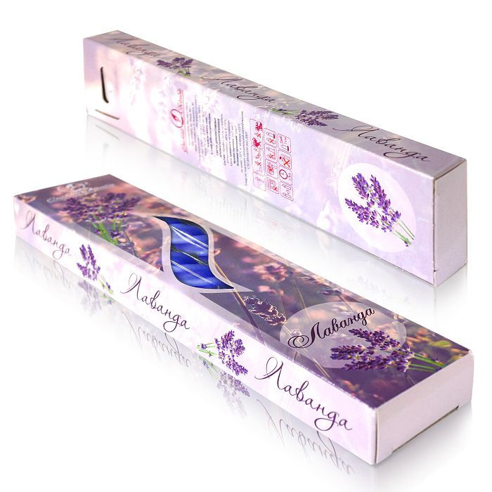 свеча витая 2 шт арома "лаванда"