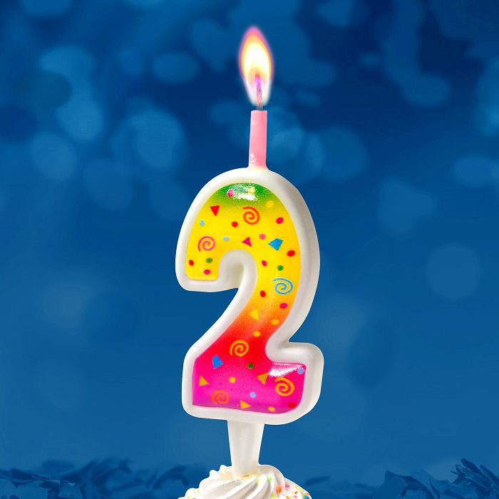 свеча торт. с цветным пламенем 2