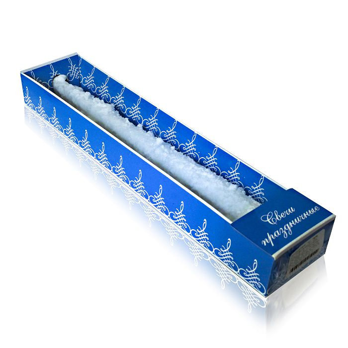 свеча античная Снежная белая