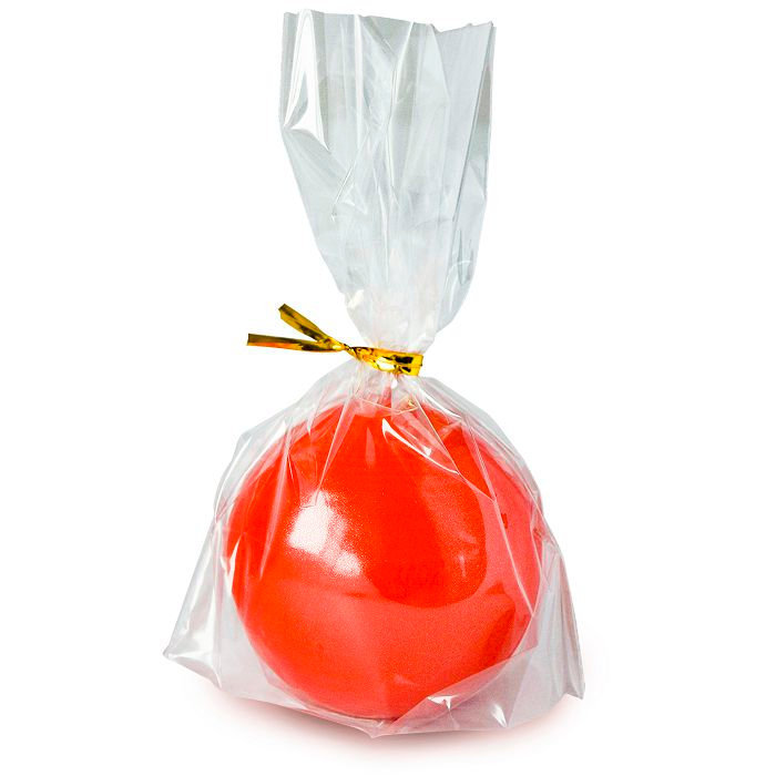 свеча шар 55 т. оранжевый блеск