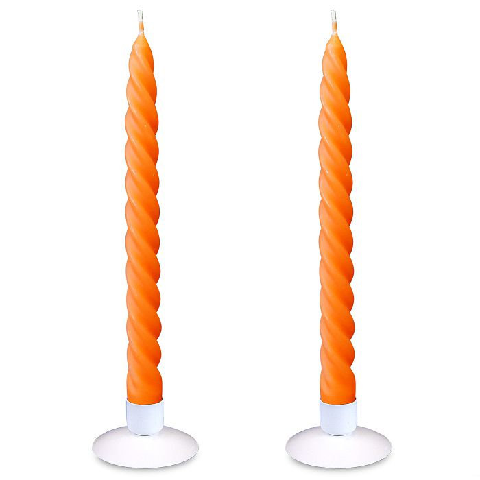 свеча витая 2 шт арома "апельсин"