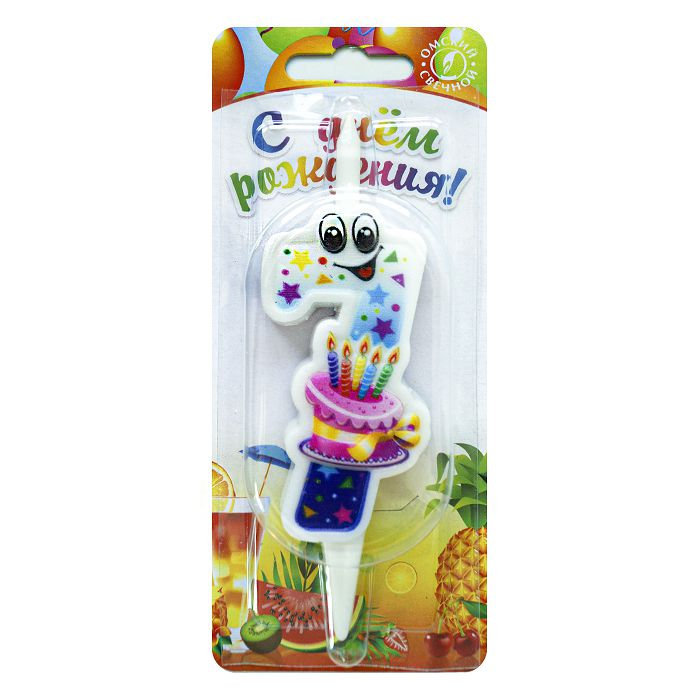 свеча тортовая "с глазками" 7