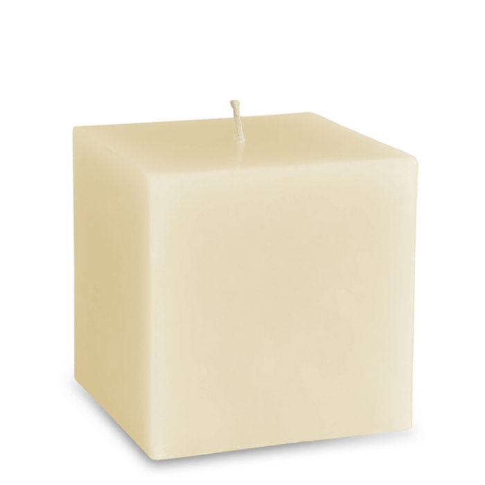 свеча куб 75 кремовый