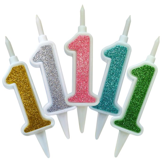 свеча тортовая 1 "суперблеск" микс