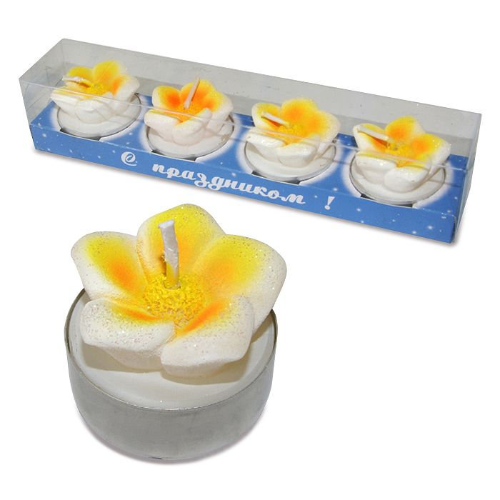 набор свечей тропич цветы