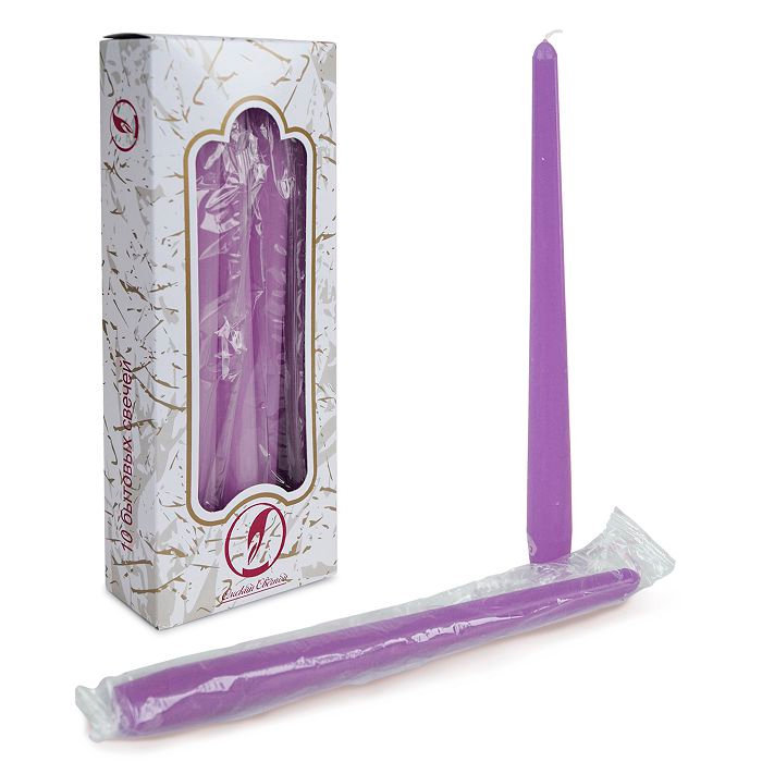 свеча античная 10 шт сиреневая