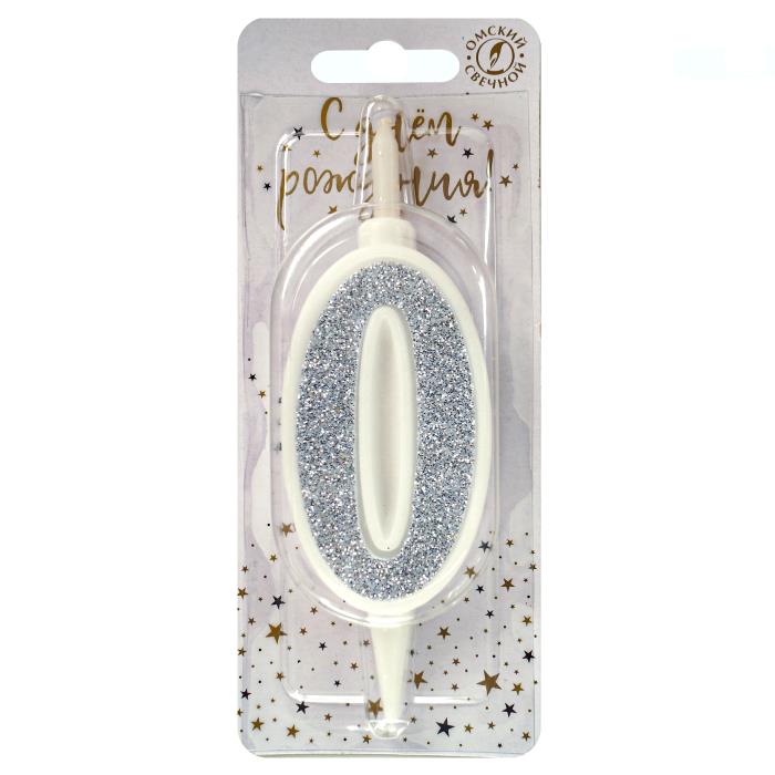 свеча тортовая 0 "суперблеск" серебро