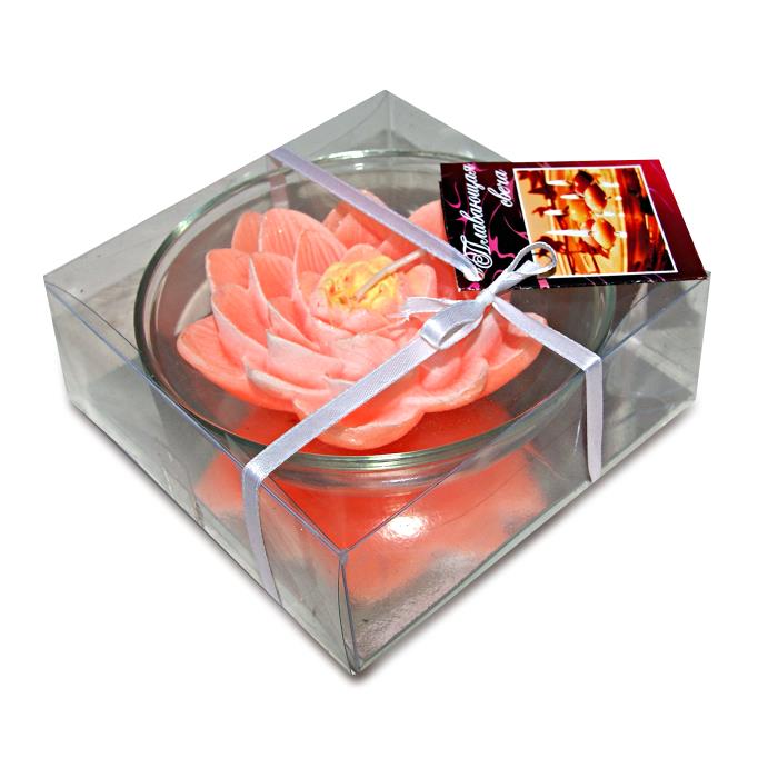 свеча плавающая лилия оранжевая