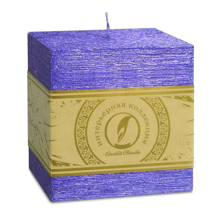 свеча куб 100 темно-фиолетовый