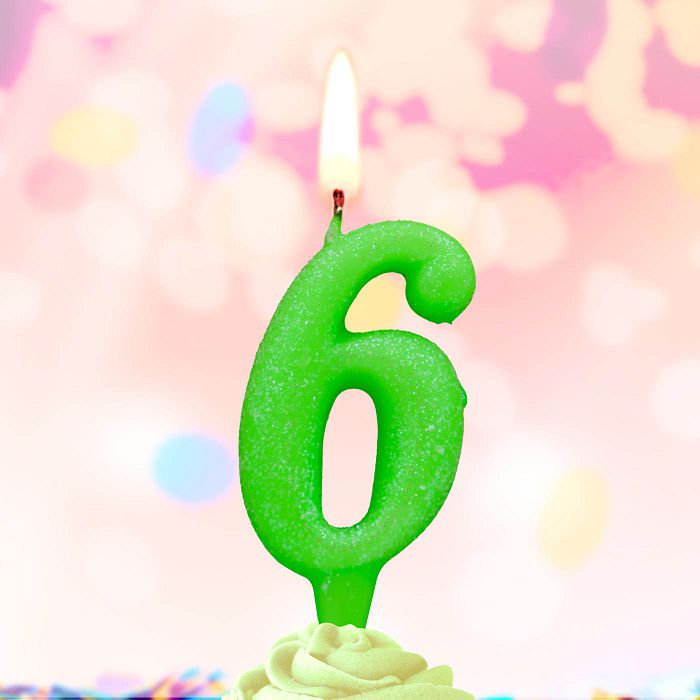 свеча тортовые ароматизированные цифры-мармеладки 6