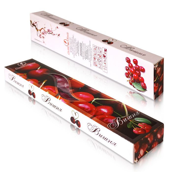 свеча витая 2 шт арома "вишня"