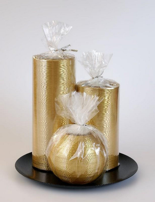 свечи круглая композиция золото