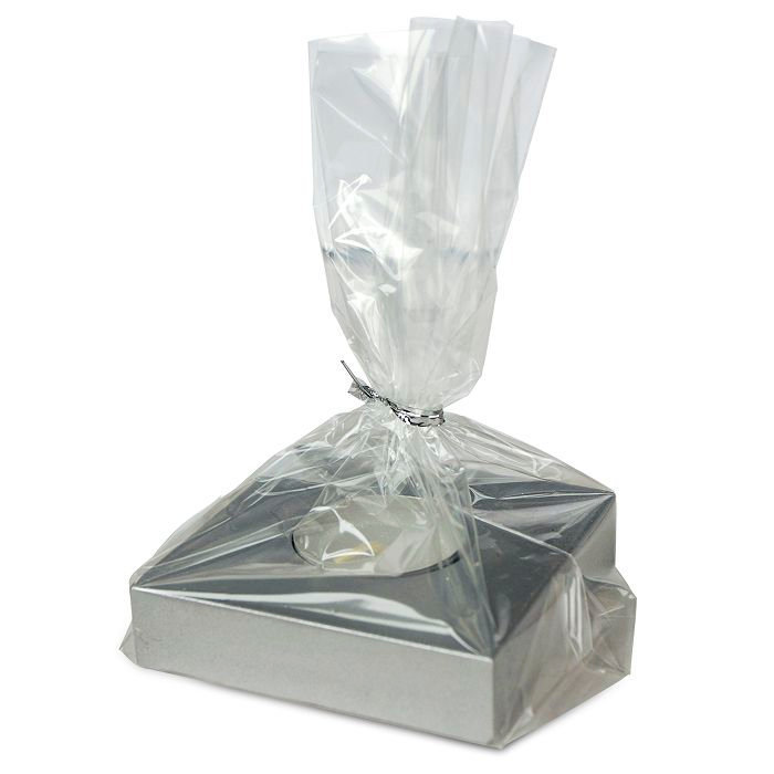 подсвечник гипсовый под чайную свечу "подиум серебро"