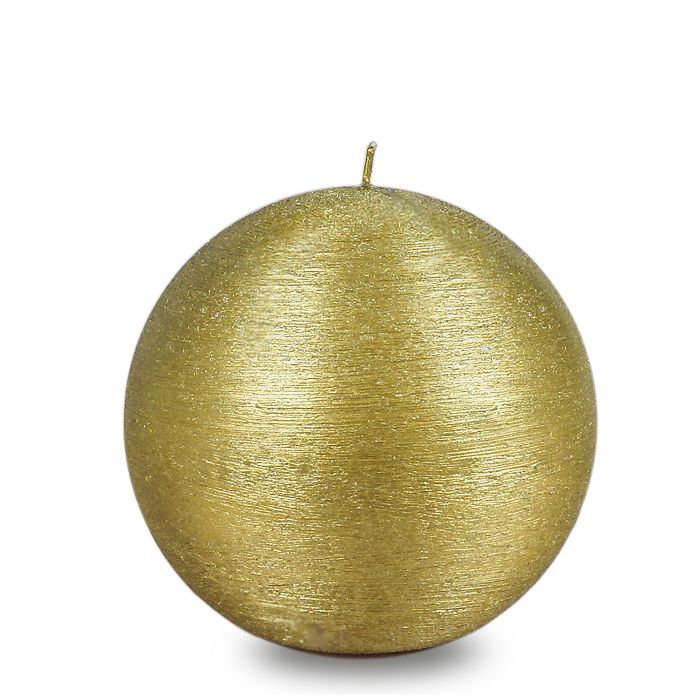 свеча шар d125 золото