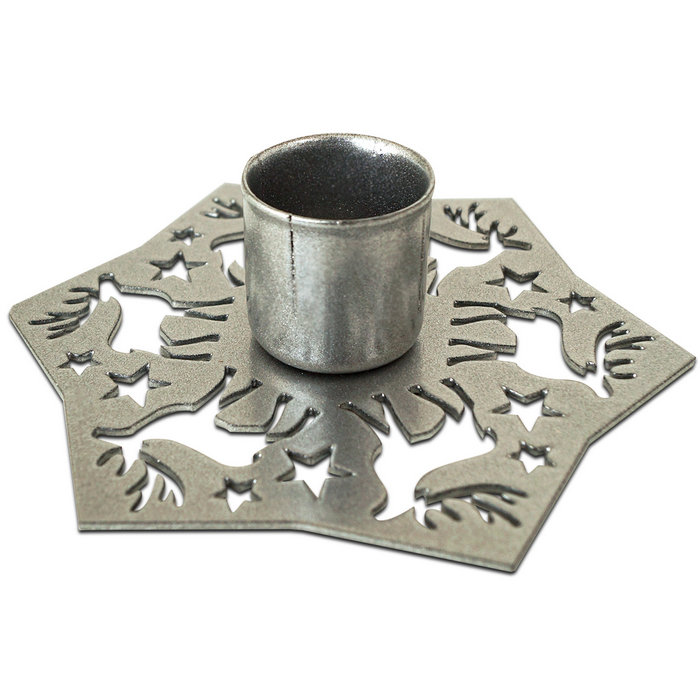 подсвечник "тундра" цвет серебро