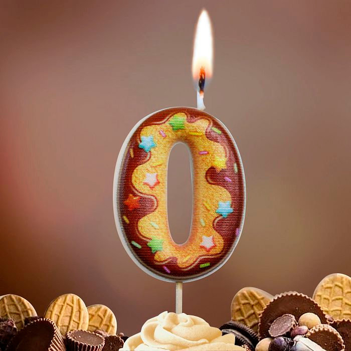 свеча тортовая  0 "Печенье"