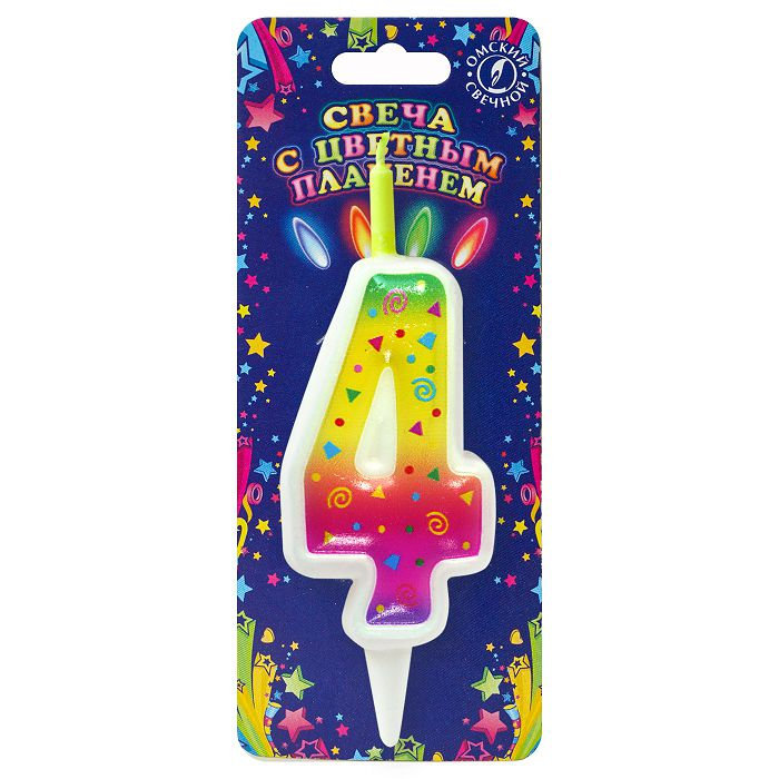 свеча торт. с цветным пламенем 4