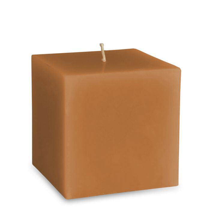 свеча куб 75 коричневый