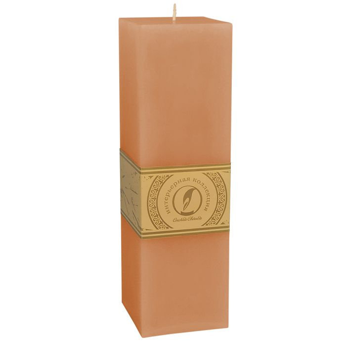 свеча квадратная призма 75х75х250 терракотовый