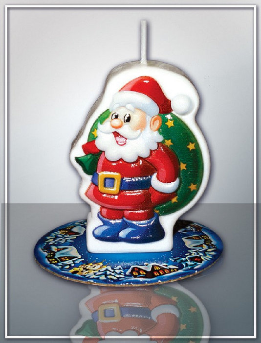 свеча-барельеф  "новогоднее предсказание" микс