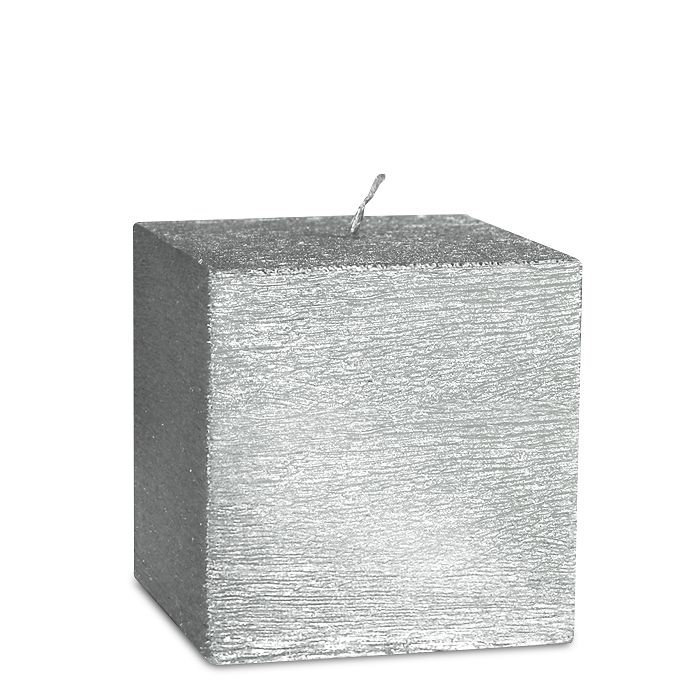 свеча куб 75 серебро