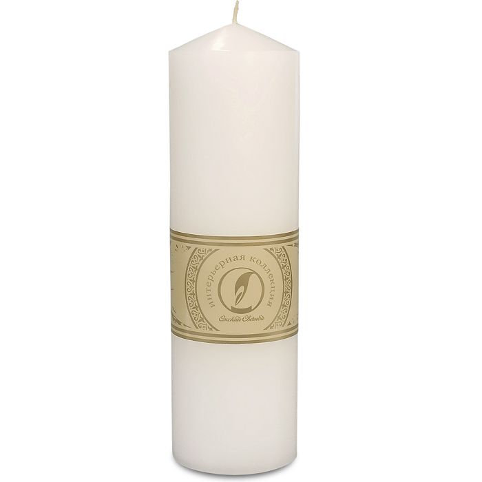 свеча цилиндр с конусом d70h250 белый