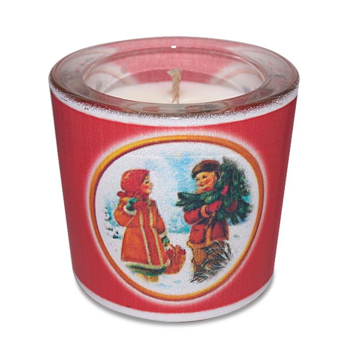 свеча в стекле новогодняя