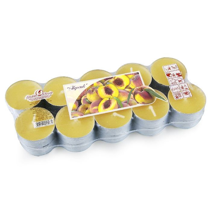 свеча чайная 12 гр ароматизированная 20 шт/уп "персик"