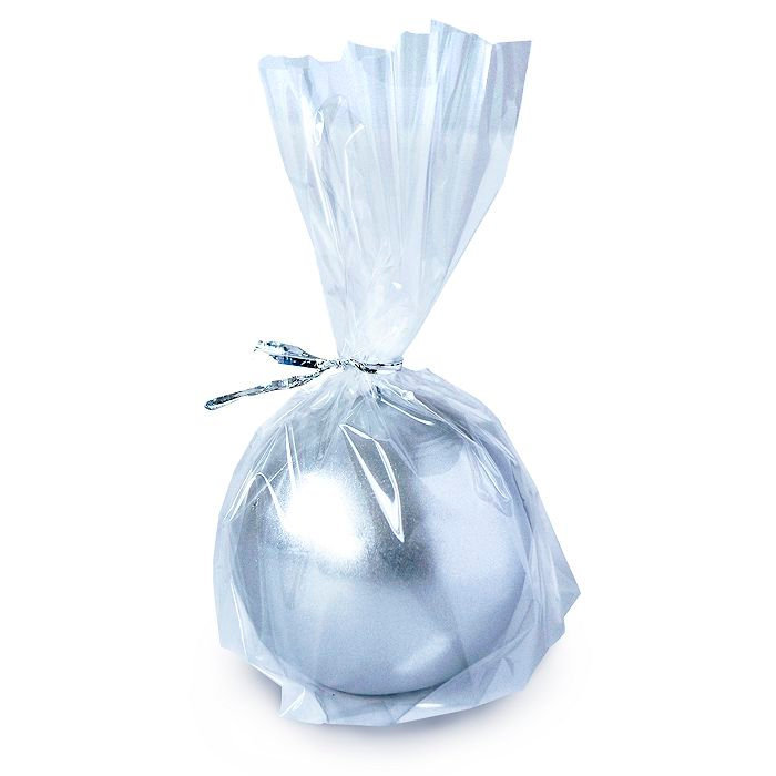 свеча шар 55 серебряный