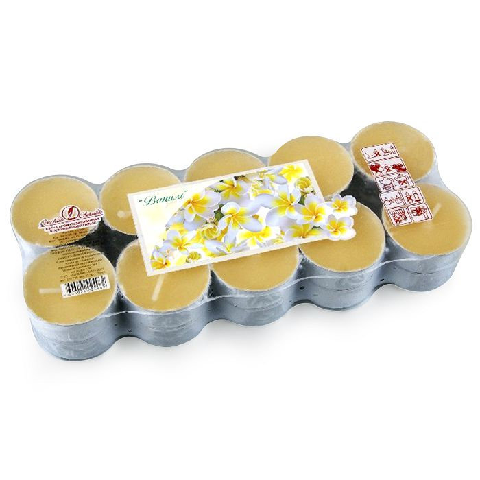 свеча чайная 12 гр ароматизированная 20 шт/уп "ваниль"