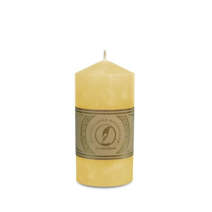 свеча цилиндр с конусом d70h127 желтый