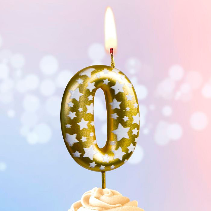 свеча тортовая  0 "Звездочки"