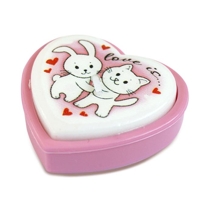 сердечко в подсвечнике котята