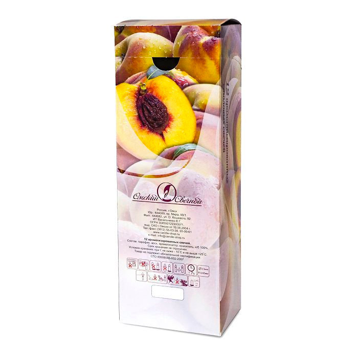 свеча ароматизированная античная 12 шт "персик"