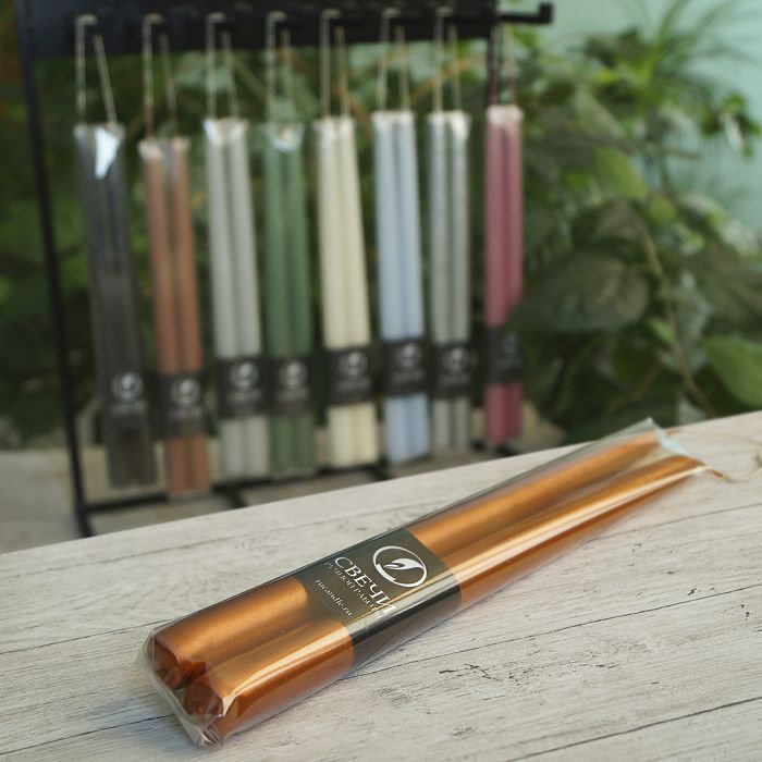 свеча античная ручной работы 2 шт 30 см (бронзовая)