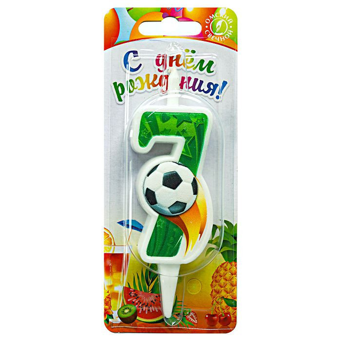 Свеча тортовая 7 "Футбольная"