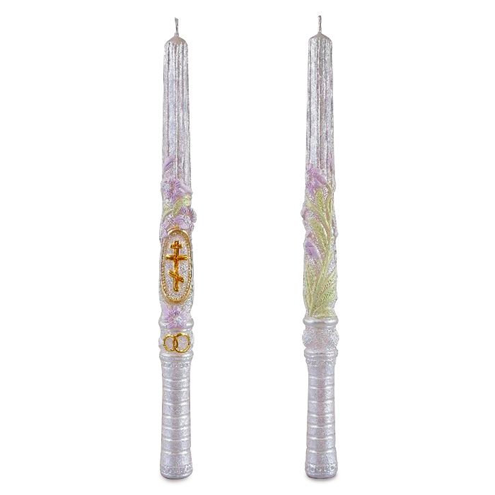 венчальная свеча с цветами